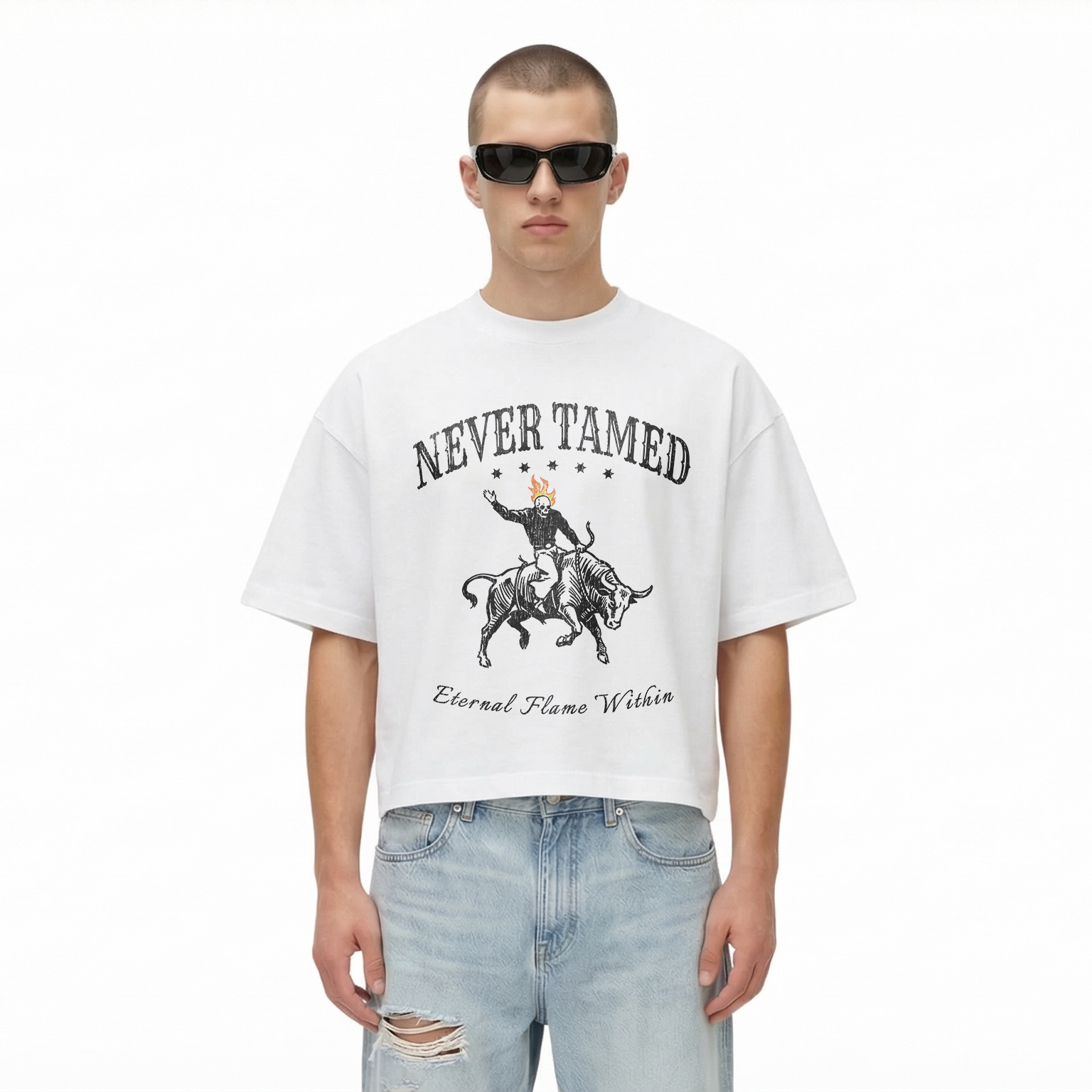 Deant Never Tamed Boxy Fit T-shirt White